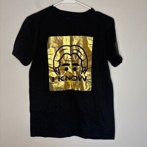 DISNEY STAR WARS COLLAB Tee Mens XS Hans Solo I Know Black